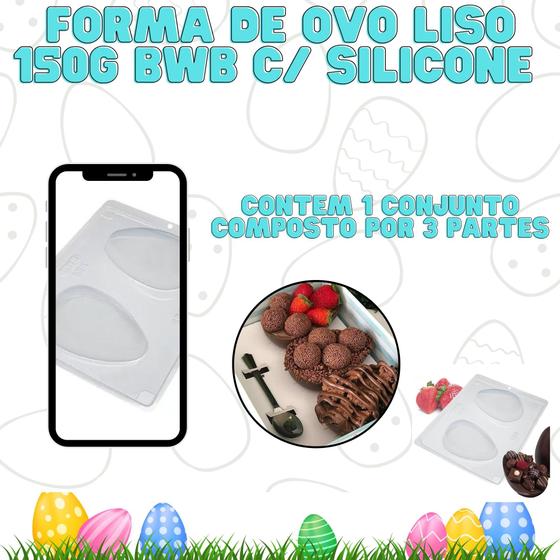 Imagem de Forma De Ovo Liso 150GR Bwb C/ Silicone 2 Cavidades