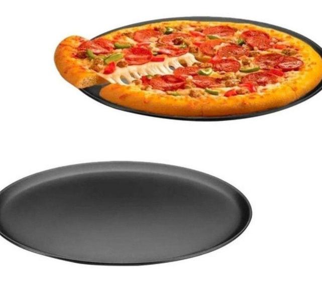 Imagem de Forma De Pizza Assadeira Antiaderente Bandeja Resistente - WeDrop