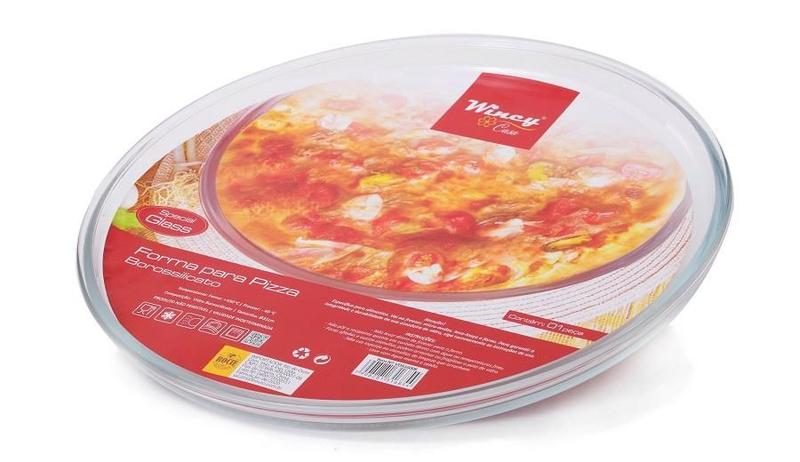 Imagem de Forma de Pizza Vidro Borossilicato 31cm para Assar ou Servir