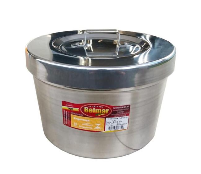 Forma De Pudim Banho Maria Com Tampa Grande 20Cm 2,9L Belmar Menor preço em Forma De Pudim Banho Maria Com Tampa Grande 20Cm 2,9L Belmar