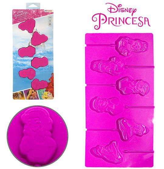 Imagem de Forma De Silicone De Pirulito Para Chocolate Com 6 Cavidades Princesas 15ml 24X11X1,3cm
