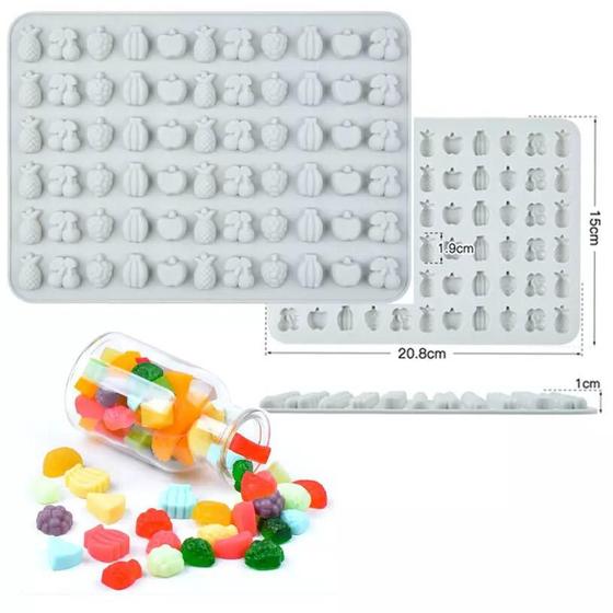 Forma De Silicone Mini Frutas Gelatina Bala Menor preço em Forma De Silicone Mini Frutas Gelatina Bala