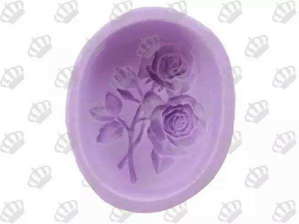 Imagem de Forma de Silicone Oval Botão de Rosas Ib-470