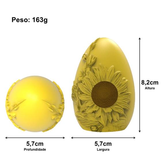 Imagem de Forma de Silicone Ovo de Páscoa Grande Diversos Formatos  Borboleta Laço Girassol Arabescos