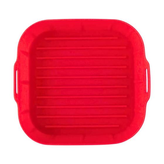 Imagem de Forma de Silicone para Air Fryer Clink com Alça 16x16x5cm  Praticidade e Resistência