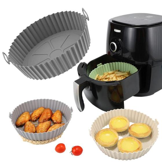 Imagem de Forma De Silicone Para Air Fryer Forro Antiaderente Com Alça