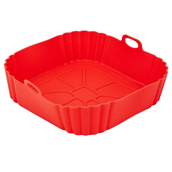 Imagem de Forma De Silicone Para Air Fryer Reutilizável Antiaderente Com Alça
