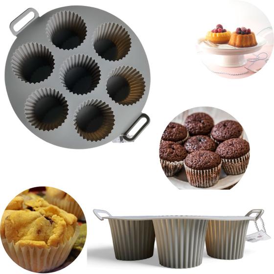 Forma De Silicone Para Mini Bolo Cupcake Airfryer Microondas - Unyhome ...
