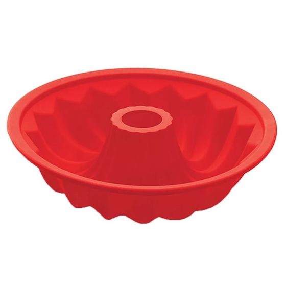 Imagem de Forma de Silicone para Pudim 25,5cm Vermelha SLCN-004VM - Hauskraft