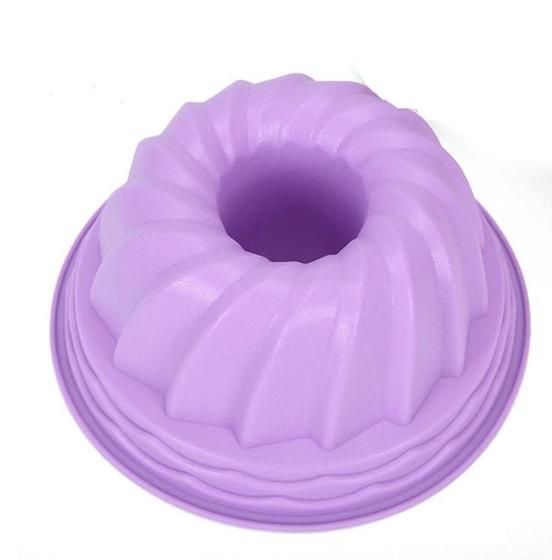 Imagem de Forma De Silicone Para Pudim E Bolos- Cor Roxo