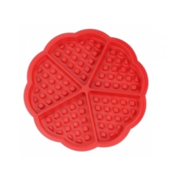 Imagem de Forma de Silicone para Waffles 17,5x1,5cm Vermelha