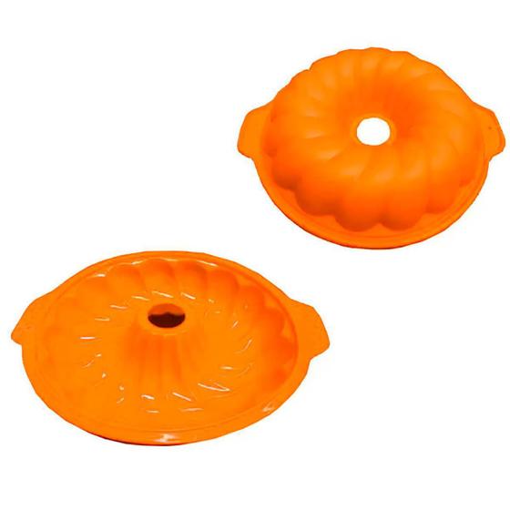 Imagem de Forma De Silicone Redonda Com Alça Para Bolo, Pudim, Doces