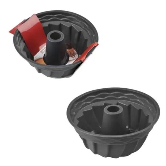 Forma de silicone redonda reutilizavel antiaderente bolo pudim torta vazada cozinha Menor preço em Forma de silicone redonda reutilizavel antiaderente bolo pudim torta vazada cozinha