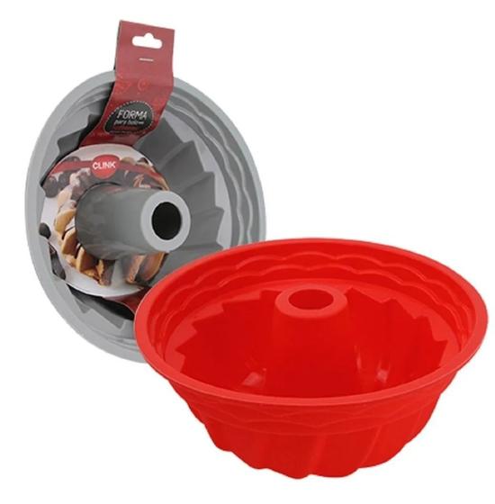 Forma De Silicone Vazada Redonda De Bolo e Pudim 21x8 Cm Clink Menor preço em Forma De Silicone Vazada Redonda De Bolo e Pudim 21x8 Cm Clink