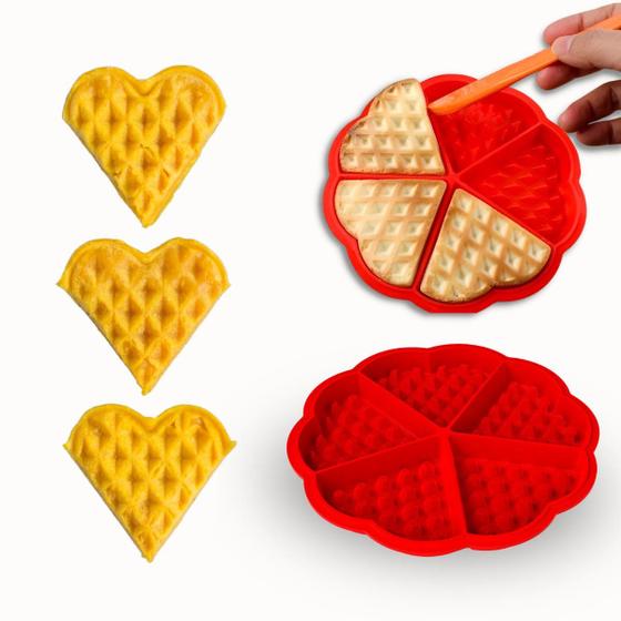 Imagem de Forma de Silicone Waffle Chocolate Air Fryer Ovo 5 Cavidades