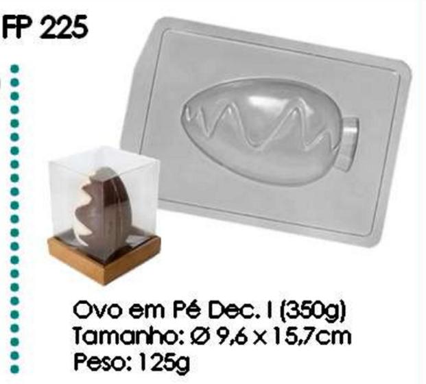 Imagem de Forma Especial (3 partes) Crystal Forming Ovo em Pé Decorado 1 350g (FP225)