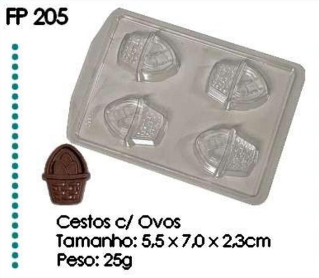 Imagem de Forma Especial (3 partes) para Chocolate Crystal Forming Cesto com Ovos (fp205)