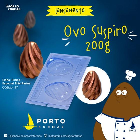 Imagem de Forma Especial (3 partes) para Chocolate Porto Formas Ovo Suspiro 200g (97)
