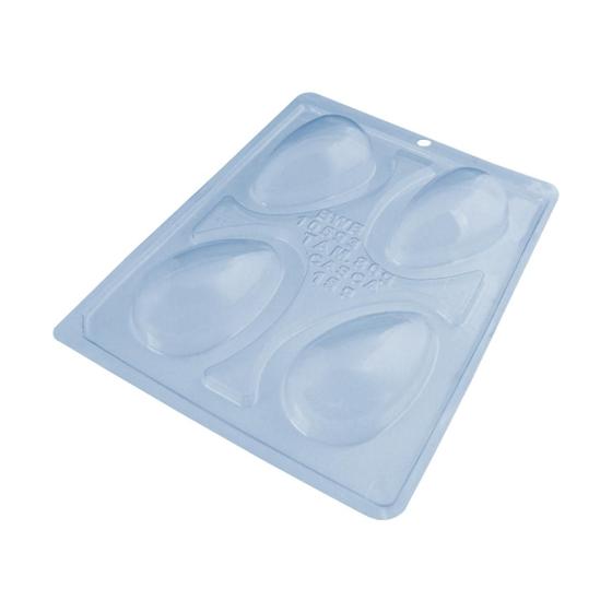 Imagem de Forma especial com silicone 3 partes ovo liso casca fina 80g cod 10593 Bwb