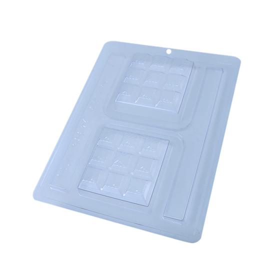 Imagem de Forma especial com silicone 3 partes tablete quadrado cod 10614 Bwb