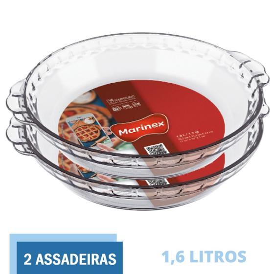 Imagem de Forma Filetada 1,6L Travessa Vidro Temperado Marinex - 2 Un