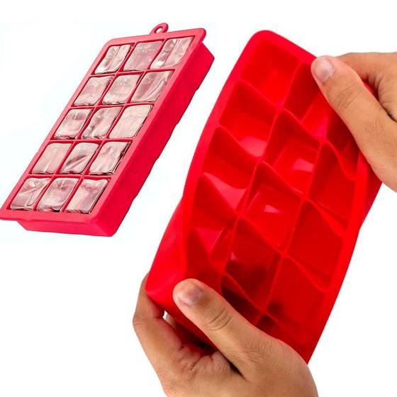 Imagem de Forma Gelo Retangular Silicone Free Bpa Livre Bandeja