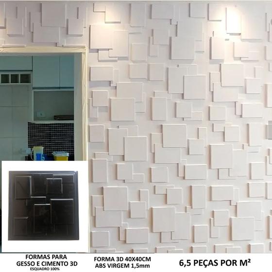 Fôrma Gesso 3d Mosaico Liso 40x40cm ABS 1,5MM Molde Para Gesso/Cimento 3d IN615 Menor preço em Fôrma Gesso 3d Mosaico Liso 40x40cm ABS 1,5MM Molde Para Gesso/Cimento 3d IN615