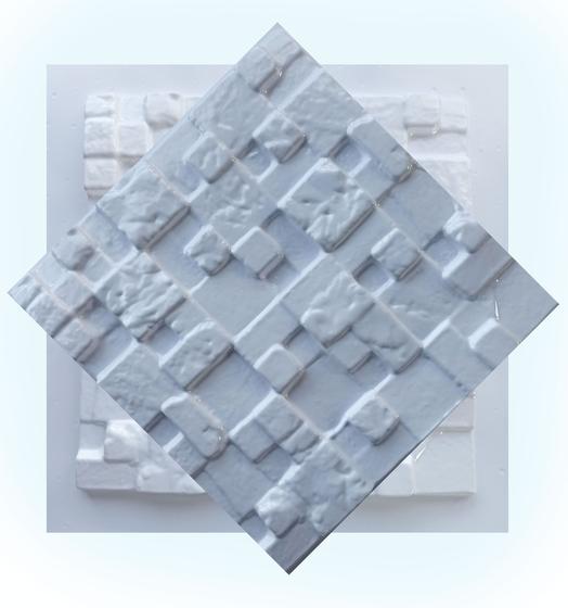 Imagem de Forma p/ placas de gesso e cimento 3d Mosaico São Tomé 34x34