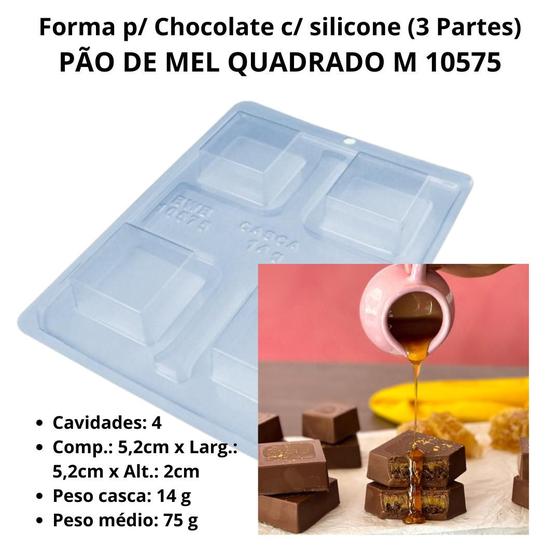 Imagem de Forma Pão de Mel Quadrado M ( 3 Partes c/ Silicone ) 10575 - BWB