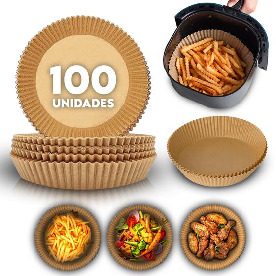 Imagem de Forma Papel Descartável Para Fritadeira Elétrica Airfryer 100 Unidades