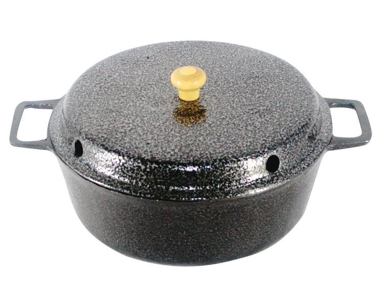 Imagem de Forma para Bolo Craqueada com Cone Alumínio Fundido Preta 28cm