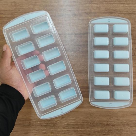 Imagem de Forma Para Cubo Ice Gelo Rígida E Flexível Fundo Silicone Solta Facil Sem Tampa