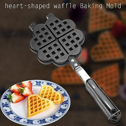 Imagem de Forma Para Fazer Waffle Coração No Fogão Em Alumínio Fundido