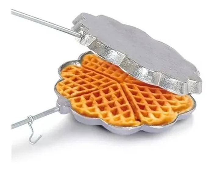 Imagem de Forma Para Fazer Waffle Manual Em Alumínio Fundido