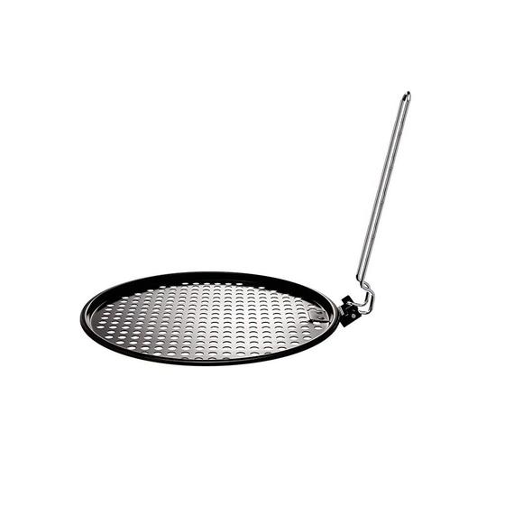 Imagem de Forma Pizza Grelha Assadeira Churrasqueira Grill Inox 33cm