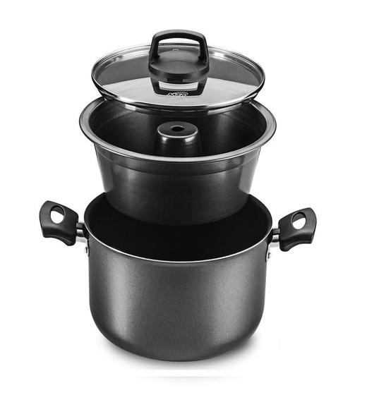Forma Pudim Banho Maria TVT Grafite 20cm 3,2L 8968 MTA - Acessórios ...