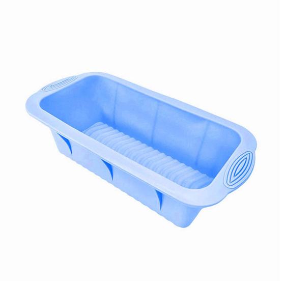 Imagem de  Forma Retangular em Silicone para Bolos Pães Doces - Azul