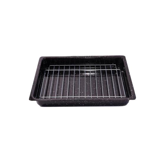 Imagem de Forma Retangular Esmaltada com Grill  Média 20,7x31x5 cm Esmaltados Silva 691