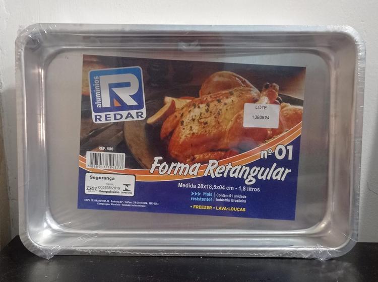Imagem de Forma Retangular Nº1 28x18x4 1.8lts Redar