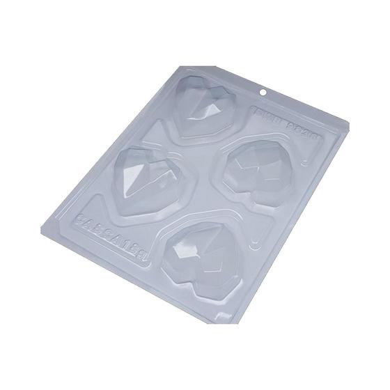 Imagem de Forma Silicone 3 Partes Trufa Coração Lapidado Cod-9836 Bwb