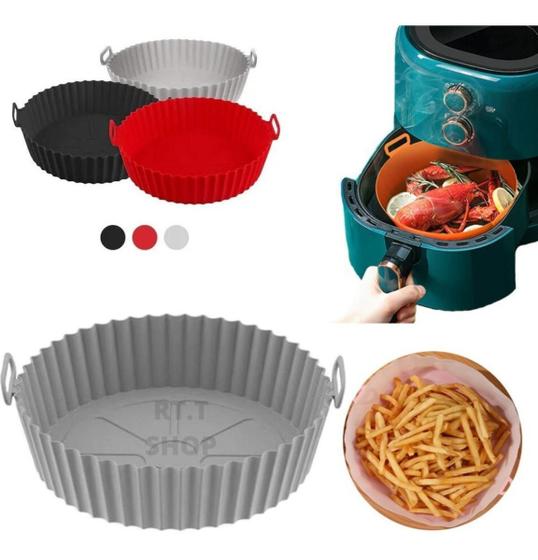 Imagem de Forma Silicone Air Fryer Micro-ondas - Reutilizável - 20cm