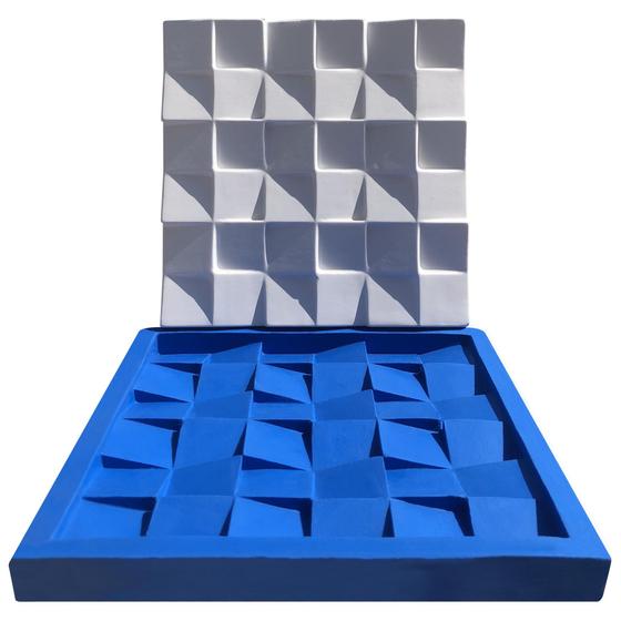Forma Silicone Gesso Parede 3D - Prisma Menor preço em Forma Silicone Gesso Parede 3D - Prisma