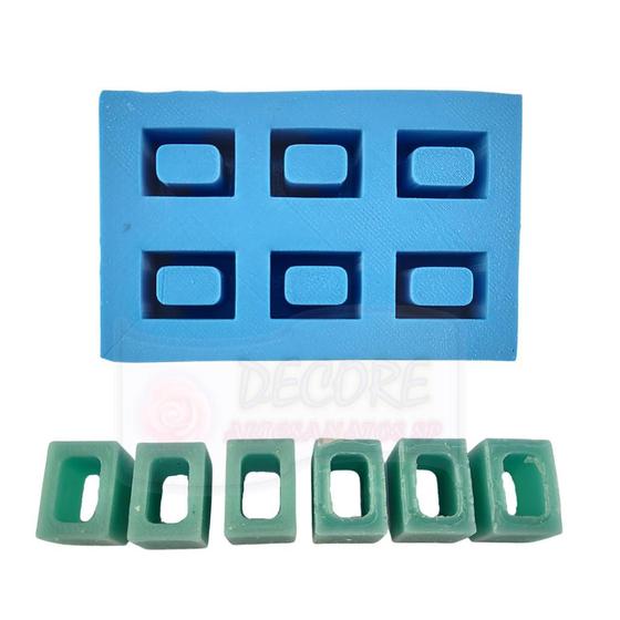 Imagem de Forma Silicone Mini Bloco Construção 1 Furos