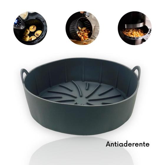 Imagem de Forma Silicone Para Fritadeira Air Fry Micro-ondas Com Alça