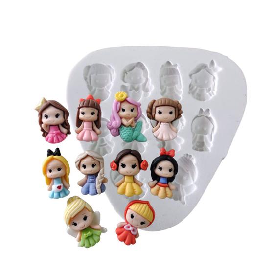 Imagem de Forma Silicone Princesas Baby Aplique Confeitaria Resina