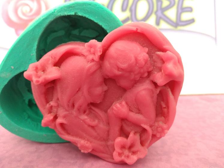 Imagem de Forma Silicone Sabonete Resina 04 - Mãe e Filho