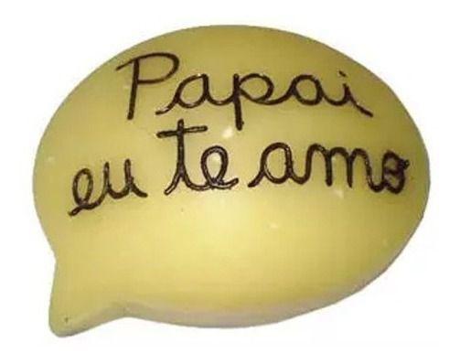 Imagem de Forma Silicone Sabonete Resina 47 - Papai Eu Te Amo oval