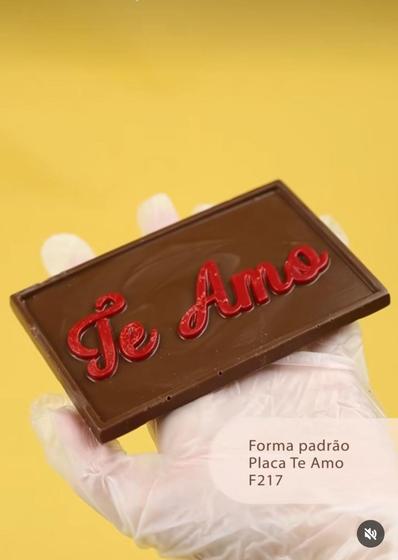 Imagem de Forma Simples Para Chocolate Placa Te Amo COD:217 Crystal Forming