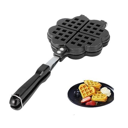 Imagem de Forma Waffle Antiaderente de Ferro Fundido Para Fogão