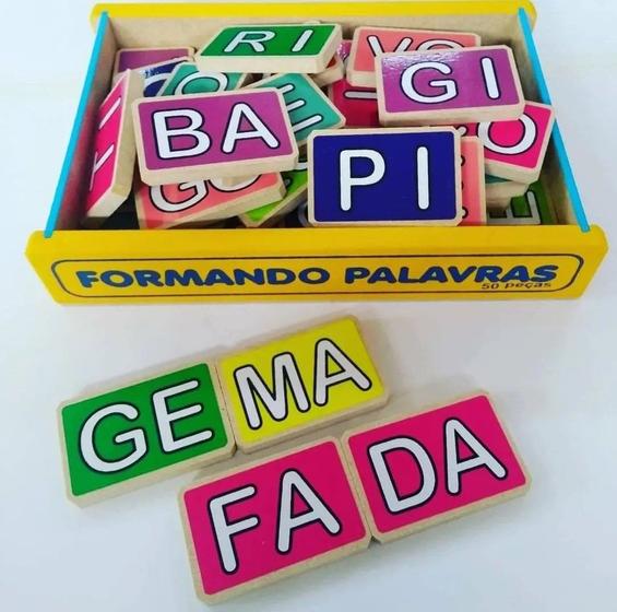 Imagem de Formando Palavras - 50 Peças Em Madeira